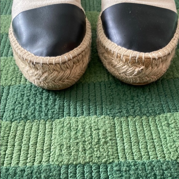Zara Women's Black and Cream Espadrille Slides sz 39 - Picture 7 of 10